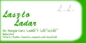 laszlo ladar business card